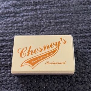 Chesney's‎ Restaurant Matchbox vintage